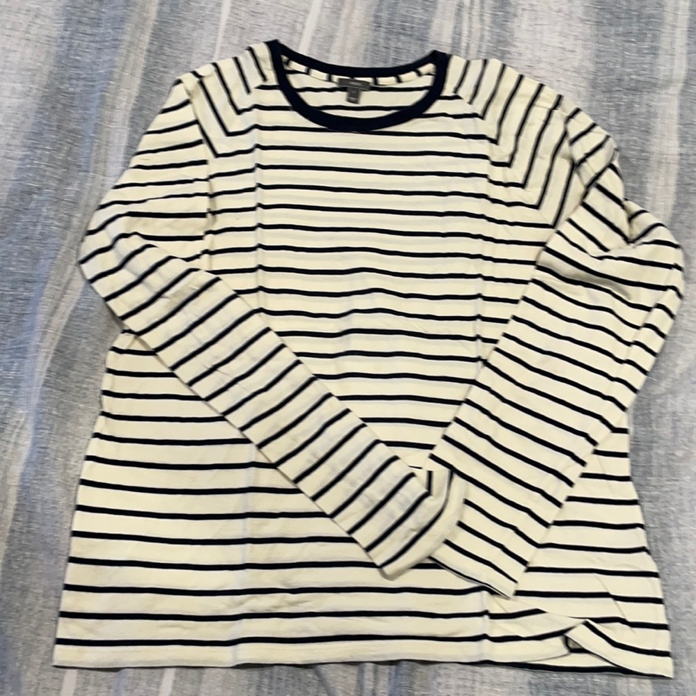 Vince striped long sleeve T size L